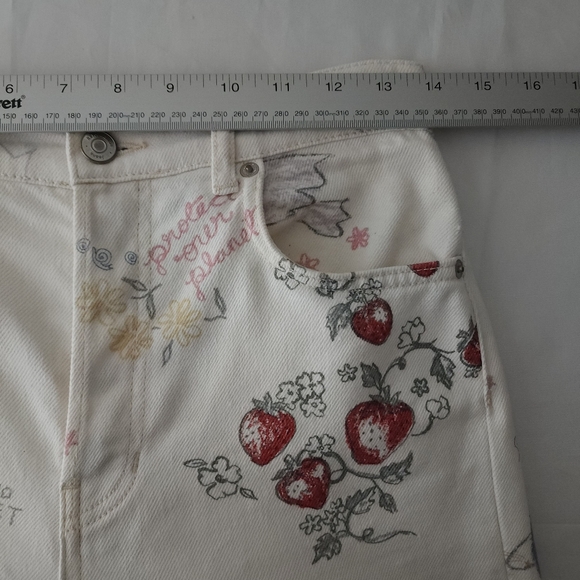 Reformation Cream Floral Straight Leg Jeans - Picture 8 of 12
